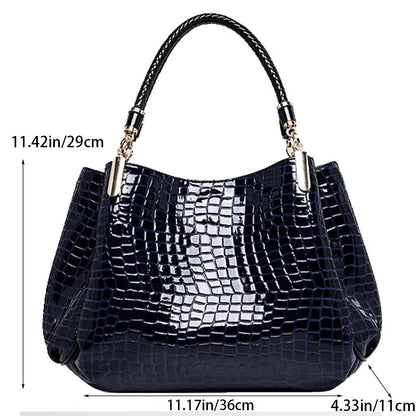  Crocodile Print Large Capacity Tote Bag 