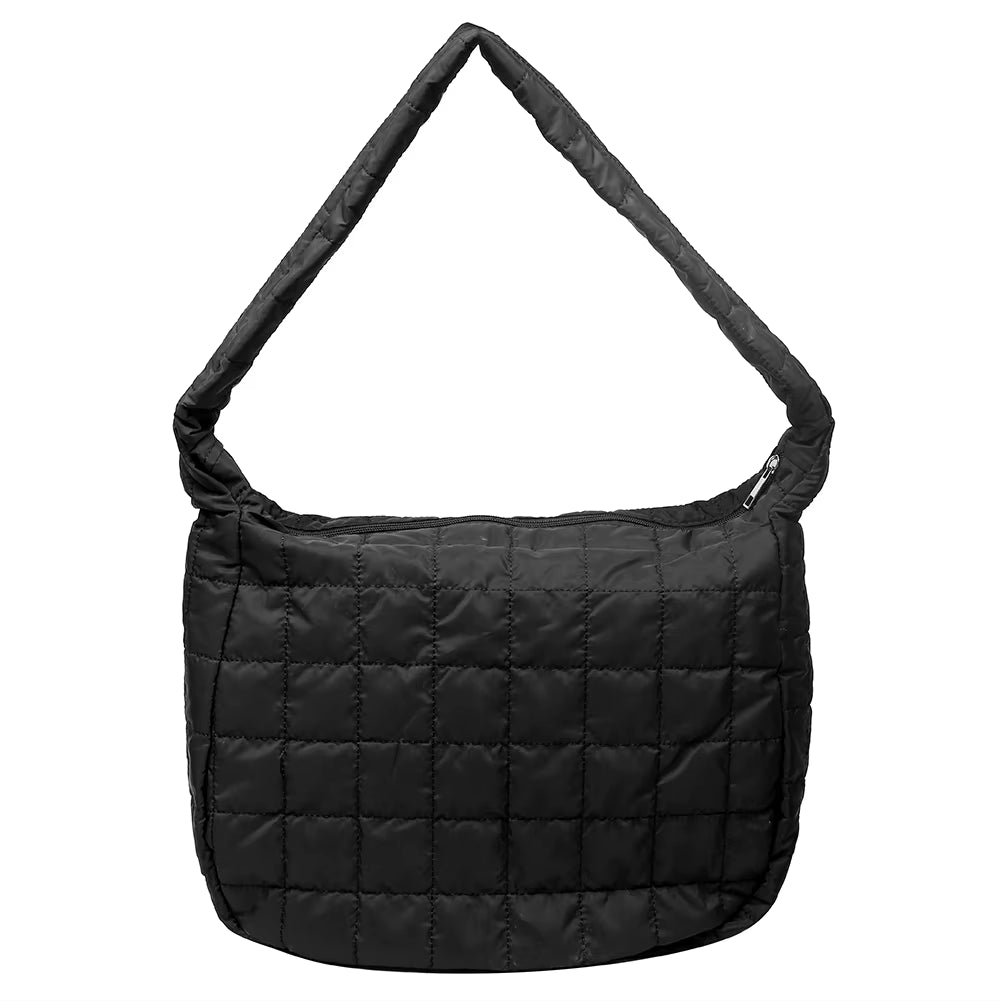  Fashion Checkered Women Shoulder Bags - Nylon Large Capacity Crossbody Bags 