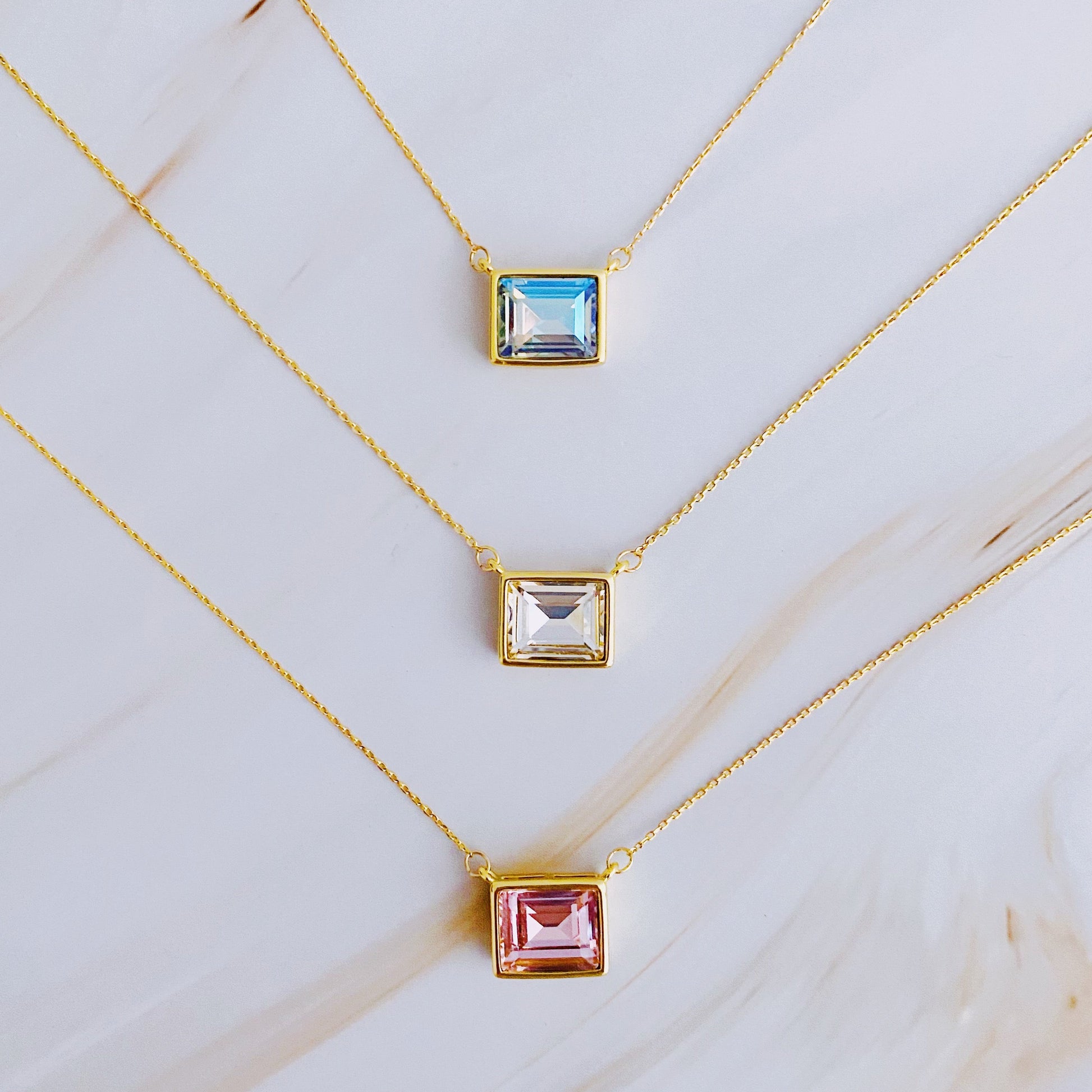 Sweet Square Pendant Necklace