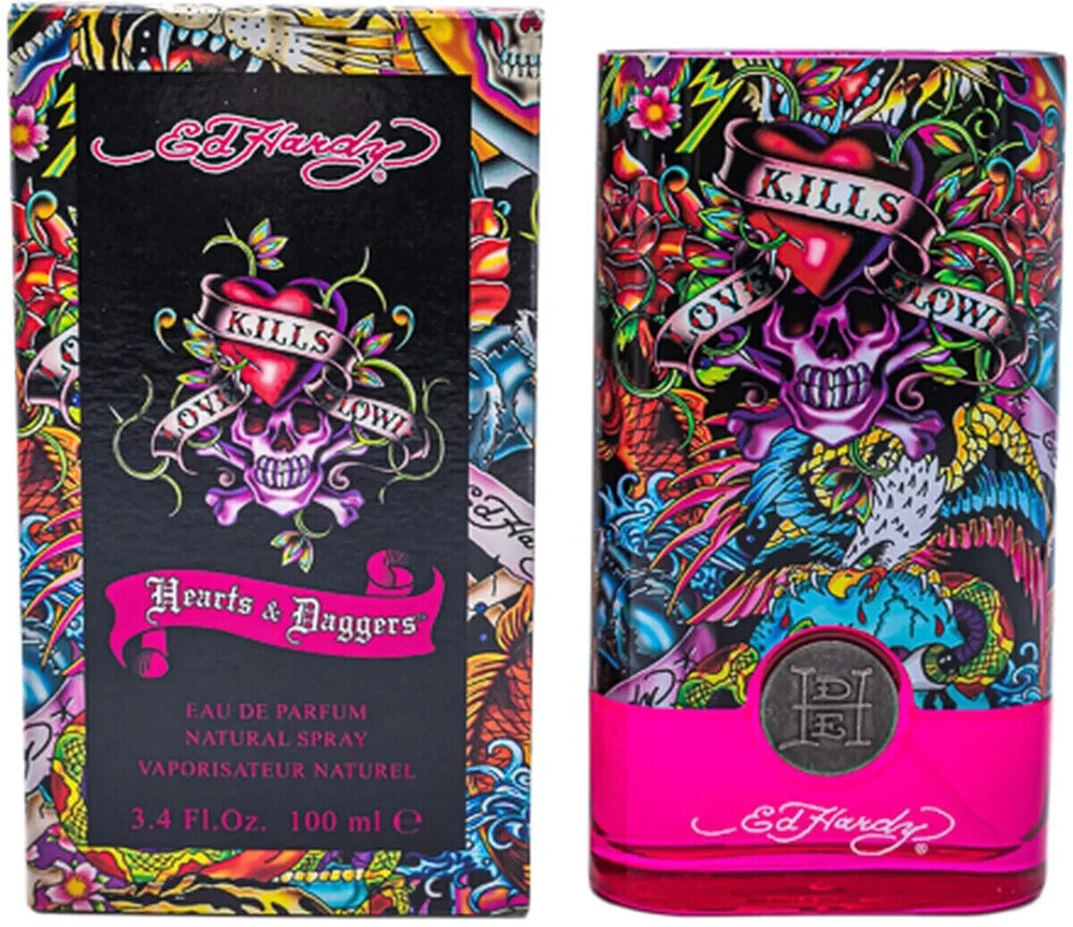 ED HARDY HEARTS & DAGGERS 3.4 / 3.3 Oz EDP for Women NEW in BOX