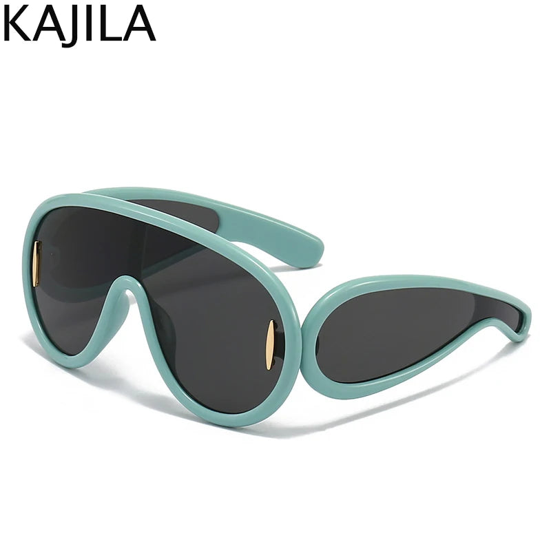 Oversized Y2K Sunglasses for Lady- 2025 Luxury Brand Steampunk Eyewear 