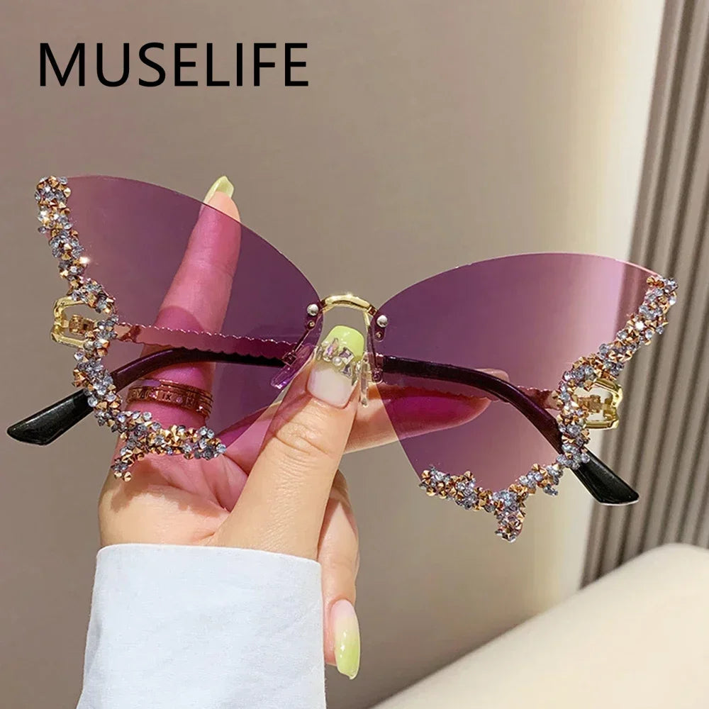 2025 New Fashion Cycling Butterfly Sunglasses for Women UV Protection 