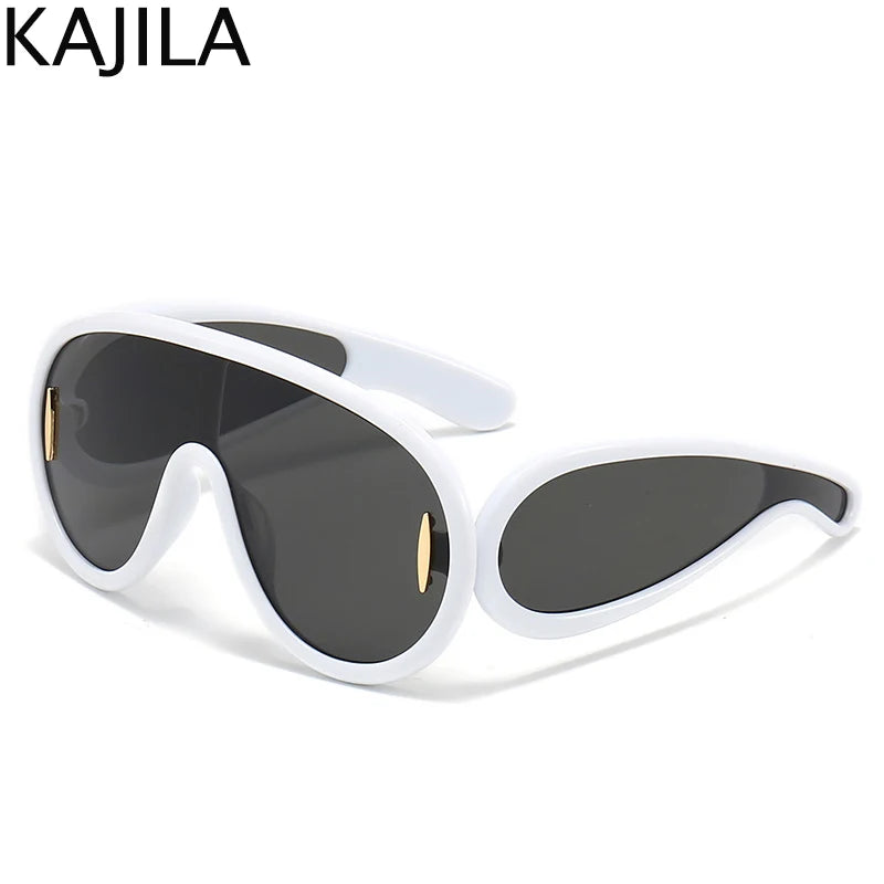 Oversized Y2K Sunglasses for Lady- 2025 Luxury Brand Steampunk Eyewear 