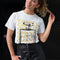 Perfume Bottle with Gold Writing Women T-Shirt