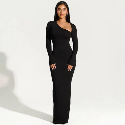  Elegant Black Sexy Long Dress