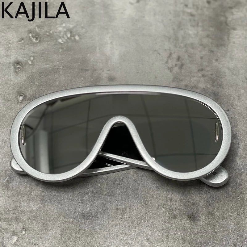 Oversized Y2K Sunglasses for Lady- 2025 Luxury Brand Steampunk Eyewear 